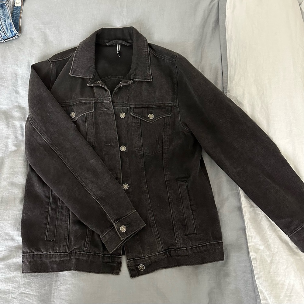 ASOS black jean jacket size medium